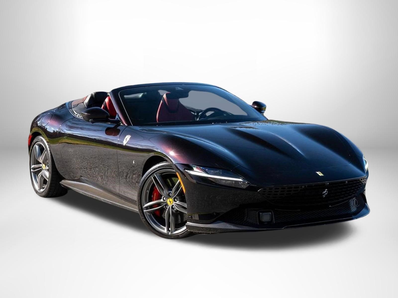 Nero Purosangue 2024 Ferrari Roma Convertible Rear-Wheel Drive 8-Speed Manual