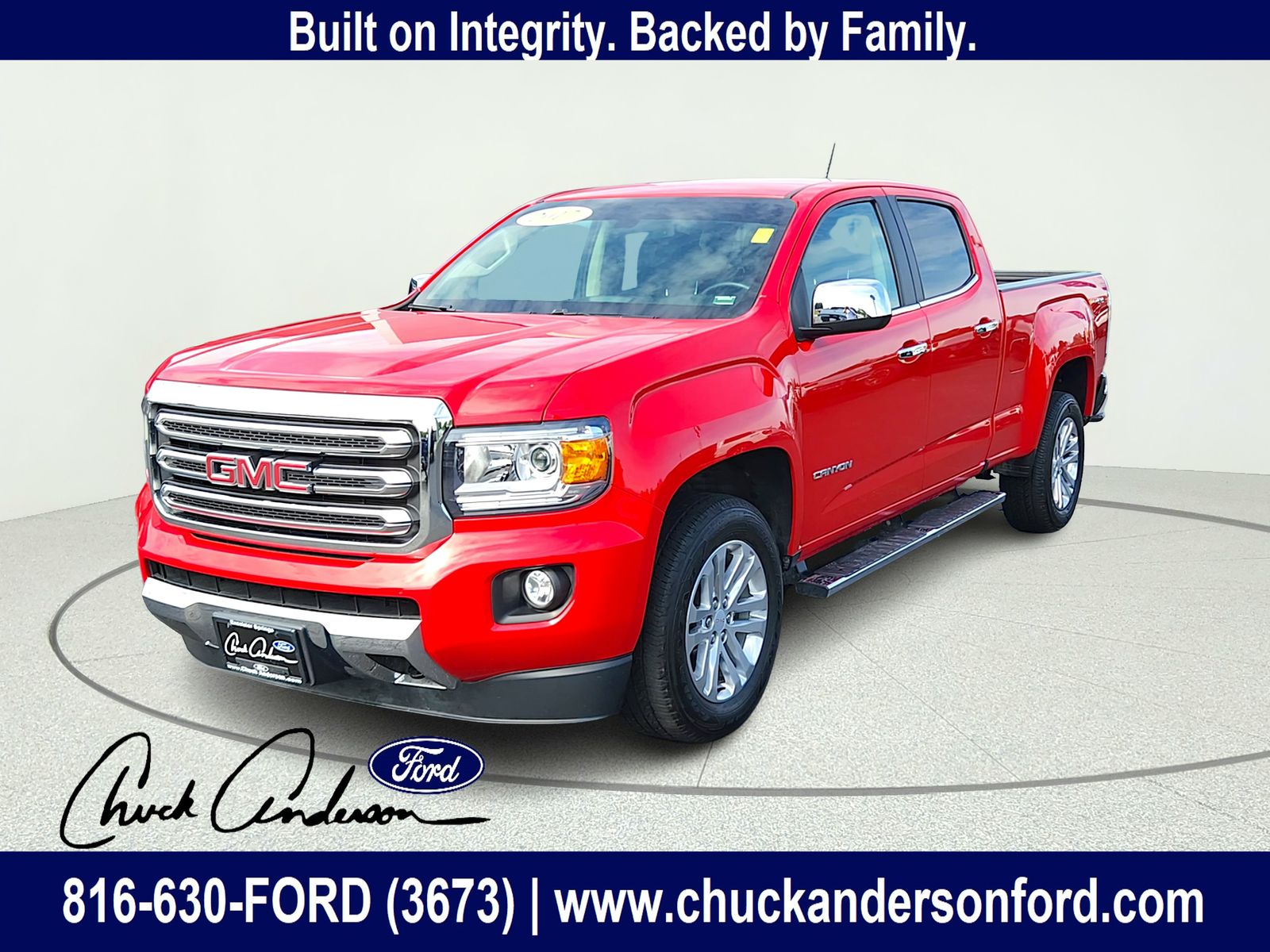 Cardinal Red 2017 GMC Canyon Pickup Truck Four-Wheel Drive 8-Speed Automatic