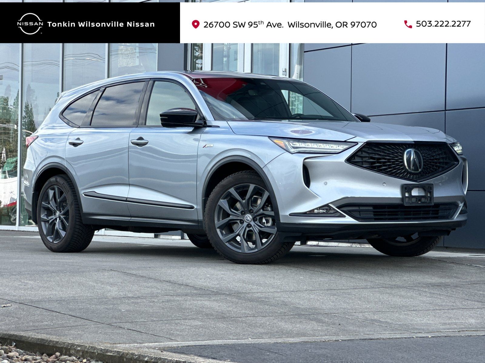 Silver 2023 Acura MDX SUV / Crossover All-Wheel Drive Automatic