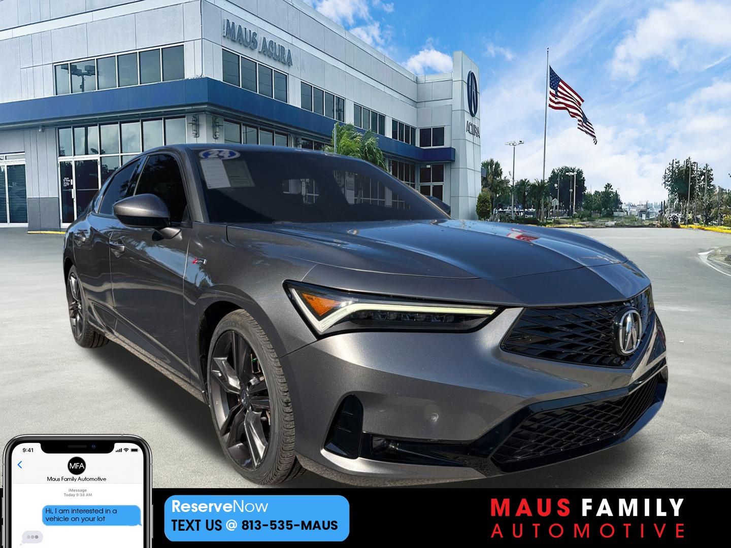 Liquid Carbon Metallic 2024 Acura Integra Sedan Front-Wheel Drive Continuously Variable Transmission