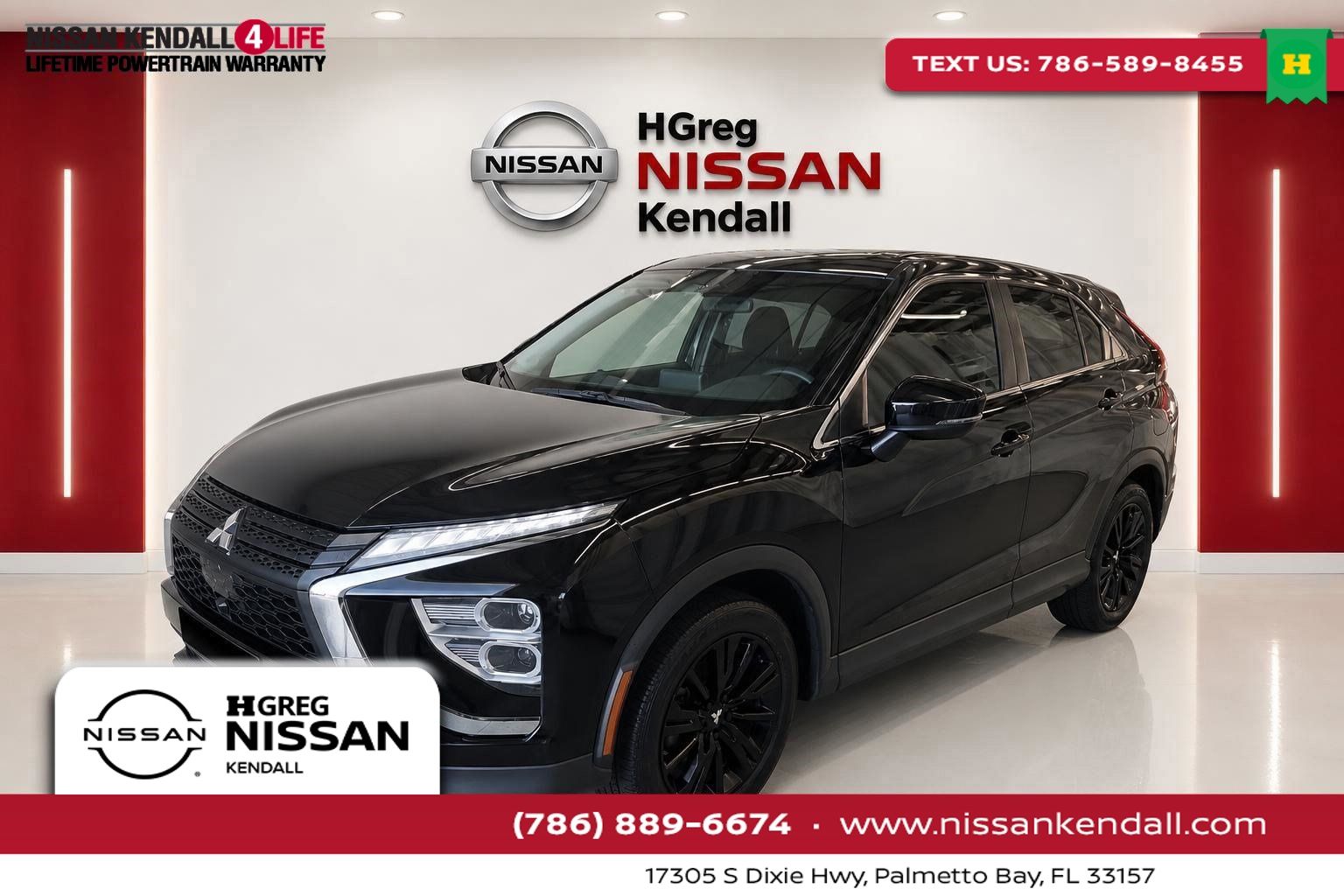 Black 2023 Mitsubishi Eclipse Cross SUV / Crossover All-Wheel Drive Continuously Variable Transmission