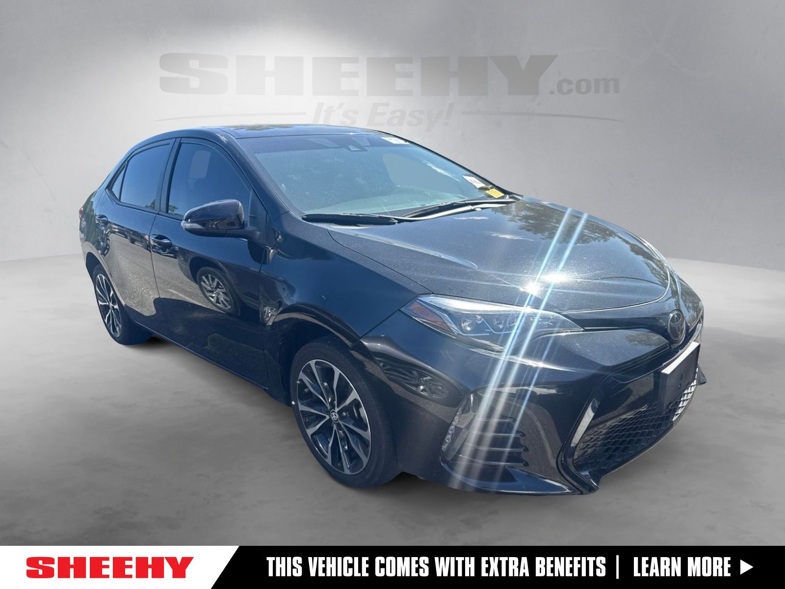 Black Sand Pearl 2019 Toyota Corolla Sedan Front-Wheel Drive Continuously Variable Transmission