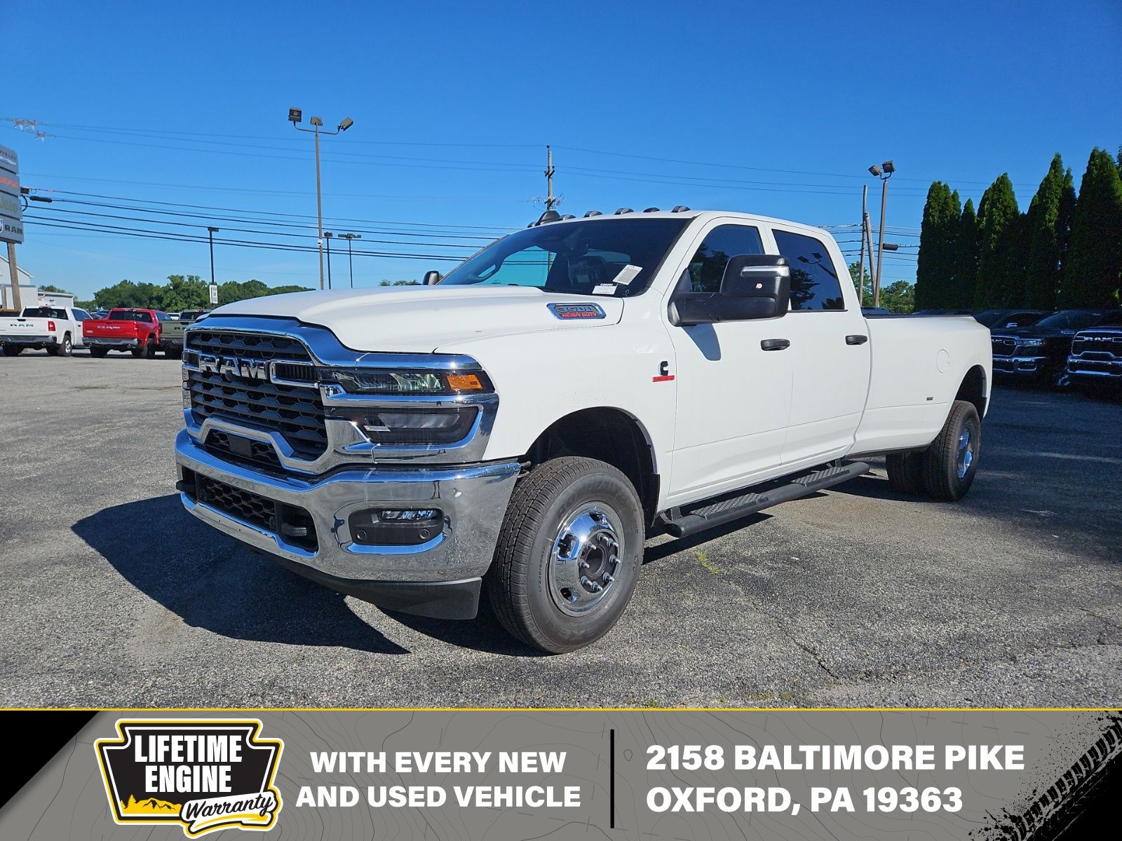 Bright White Clearcoat 2026 RAM 3500 Pickup Truck Four-Wheel Drive 8-Speed Automatic