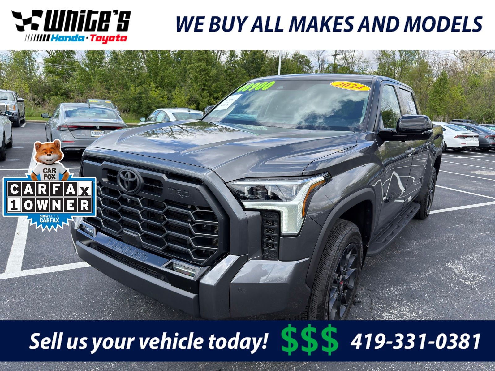 Magnetic Gray Metallic 2024 Toyota Tundra Limited CrewMax Cab 4WD Pickup Truck Four-Wheel Drive Automatic