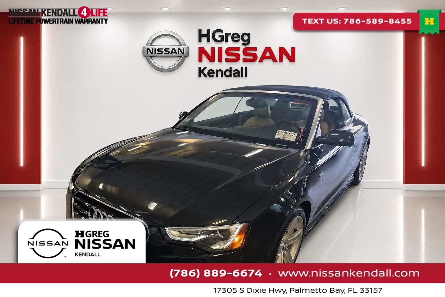 Moonlight Blue 2016 Audi A5 Convertible All-Wheel Drive 8-Speed Automatic
