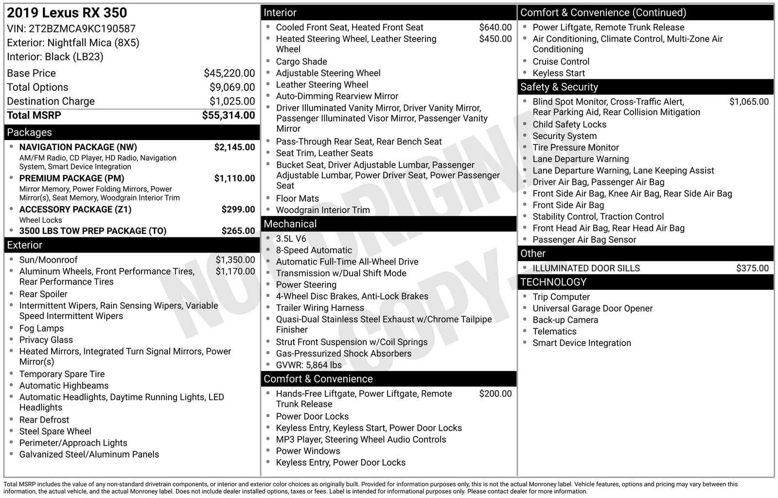 Used Car 2019 Lexus Rx  350 For Sale Under $30,000 In Austin, Texas