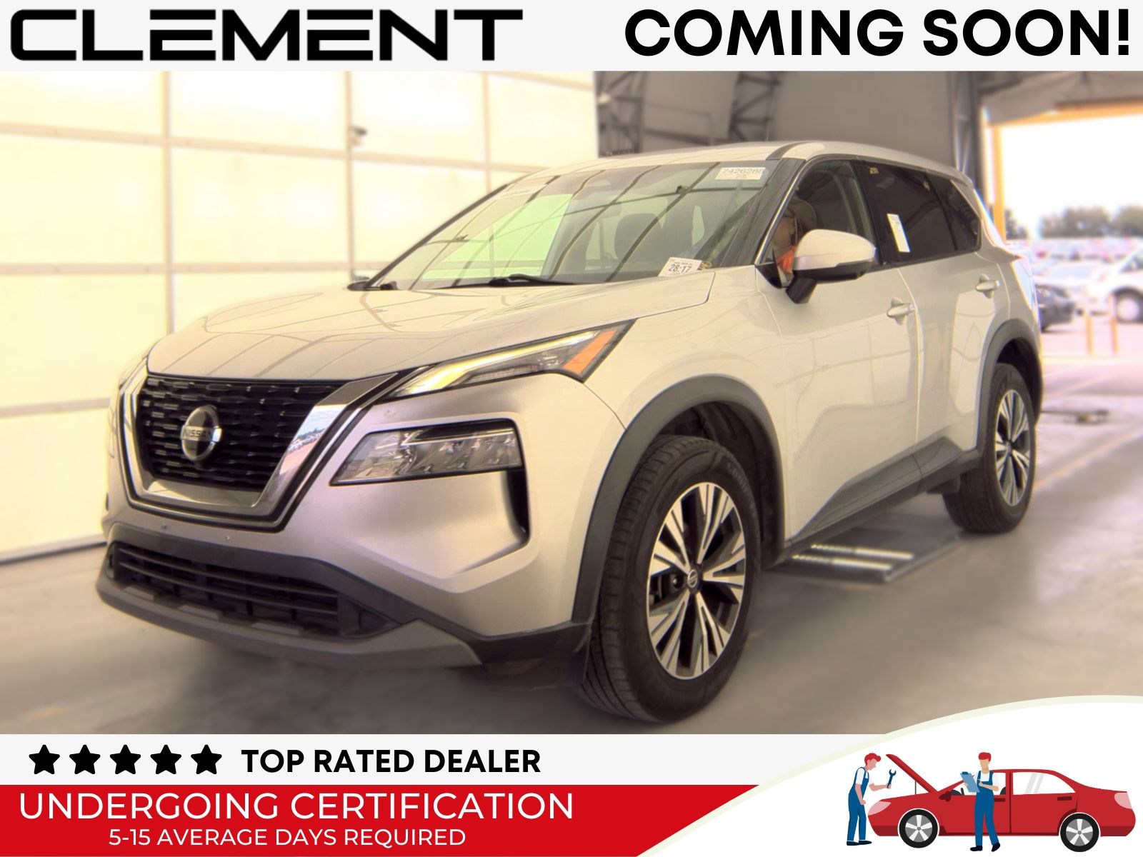 Brilliant Silver Metallic 2021 Nissan Rogue SUV / Crossover Front-Wheel Drive Continuously Variable Transmission