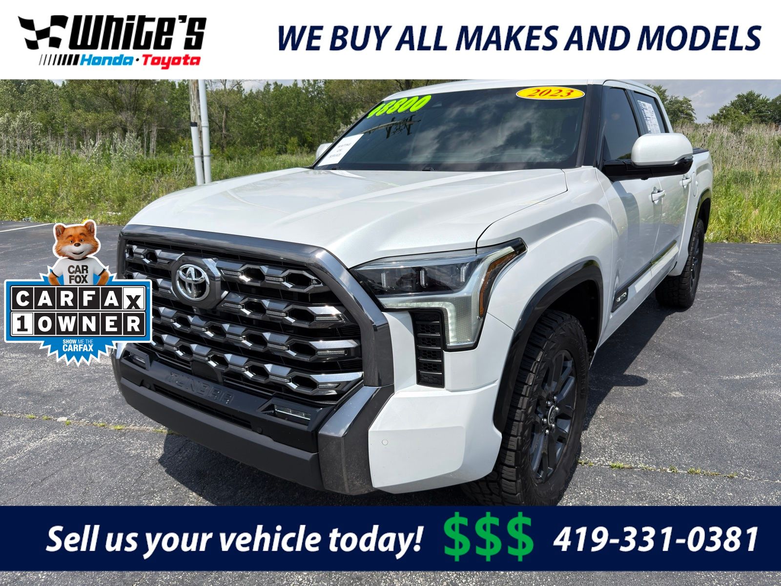 Pearl 2023 Toyota Tundra Pickup Truck Four-Wheel Drive Automatic