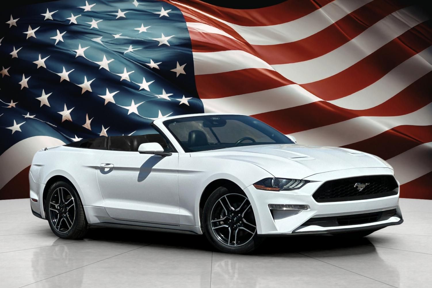 Oxford White 2022 Ford Mustang Convertible Rear-Wheel Drive Automatic