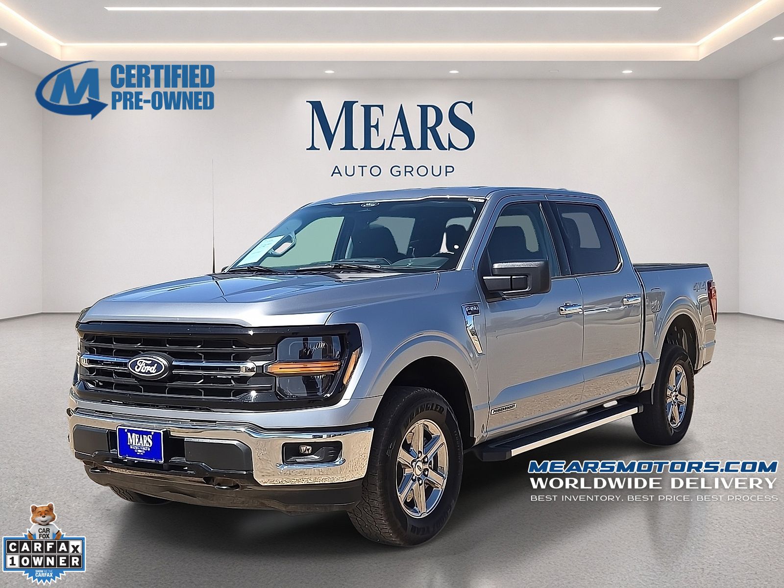 Iconic Silver Metallic 2025 Ford F-150 Pickup Truck Four-Wheel Drive Automatic