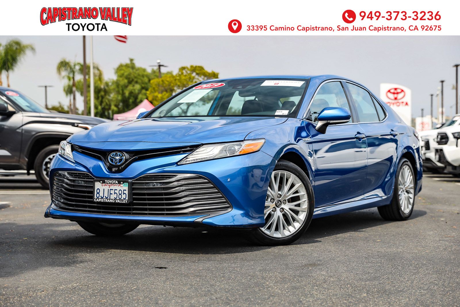 Blue Streak Metallic 2019 Toyota Camry Hybrid XLE FWD Sedan Front-Wheel Drive Continuously Variable Transmission
