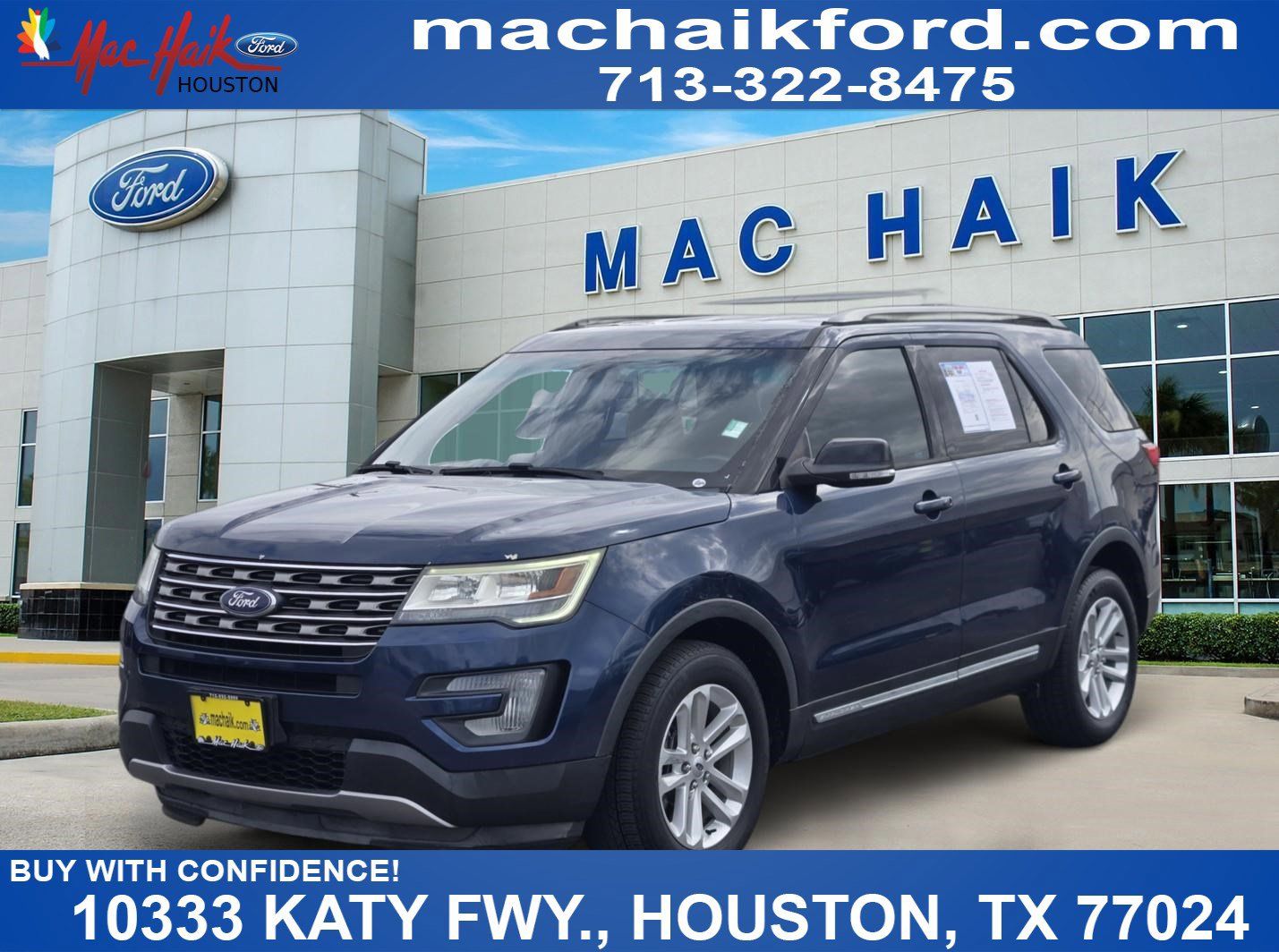 Blue Jeans Metallic 2017 Ford Explorer XLT SUV / Crossover Front-Wheel Drive 6-Speed Automatic