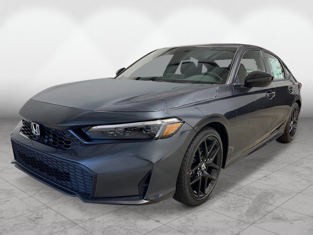 Meteorite Gray Metallic 2026 Honda Civic Sedan Front-Wheel Drive Continuously Variable Transmission
