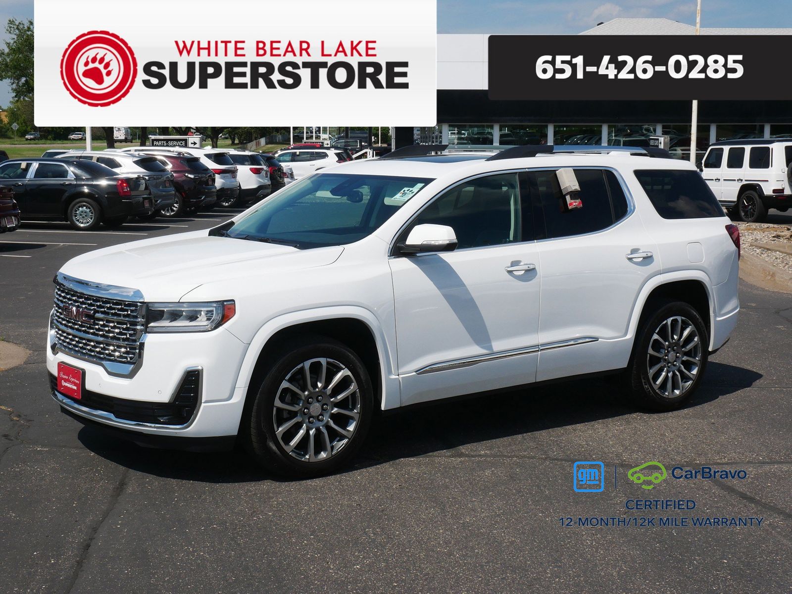 Summit White 2020 GMC Acadia SUV / Crossover Four-Wheel Drive 9-Speed Automatic