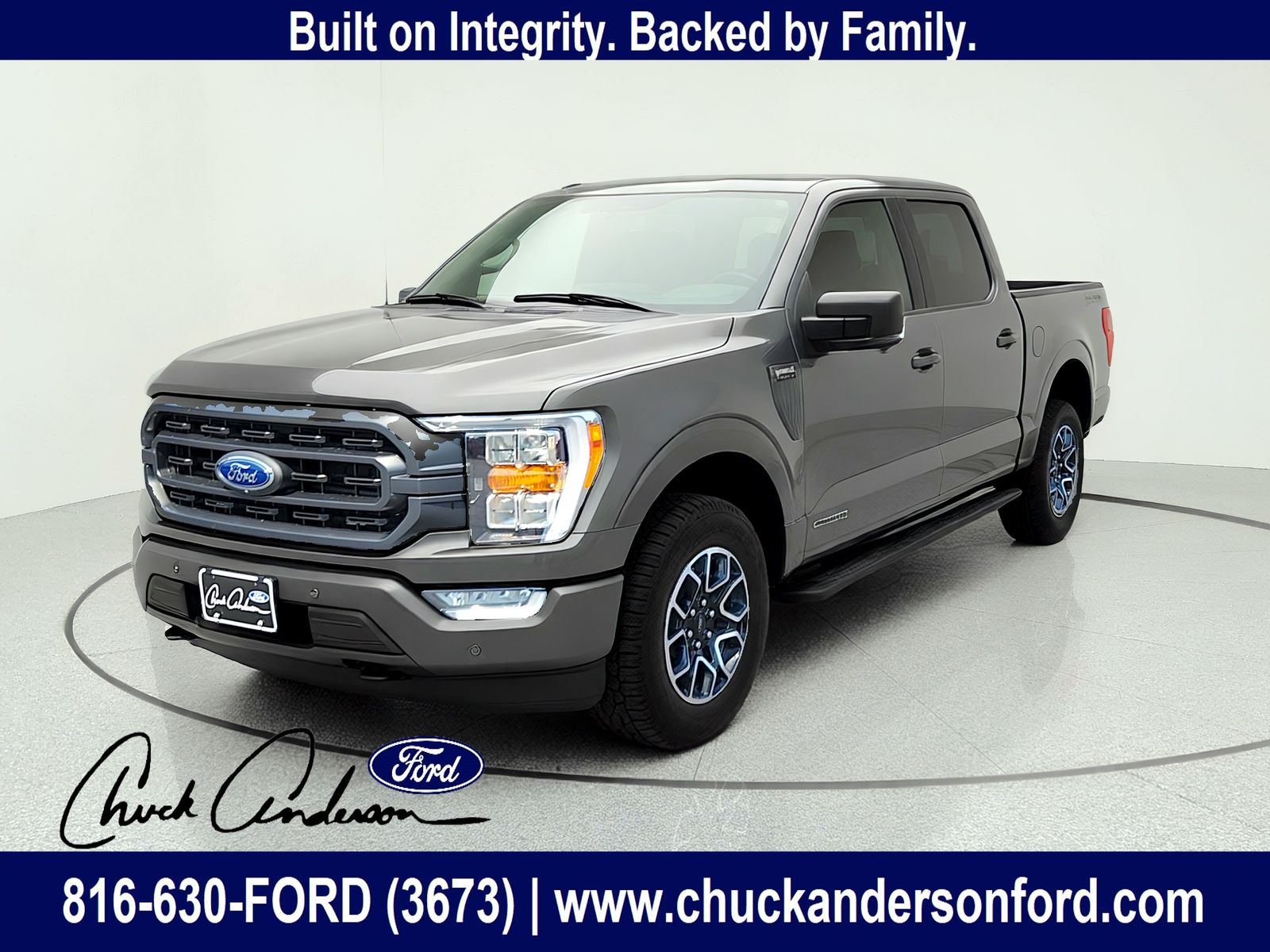 Gray Metallic 2021 Ford F-150 Pickup Truck Four-Wheel Drive Automatic