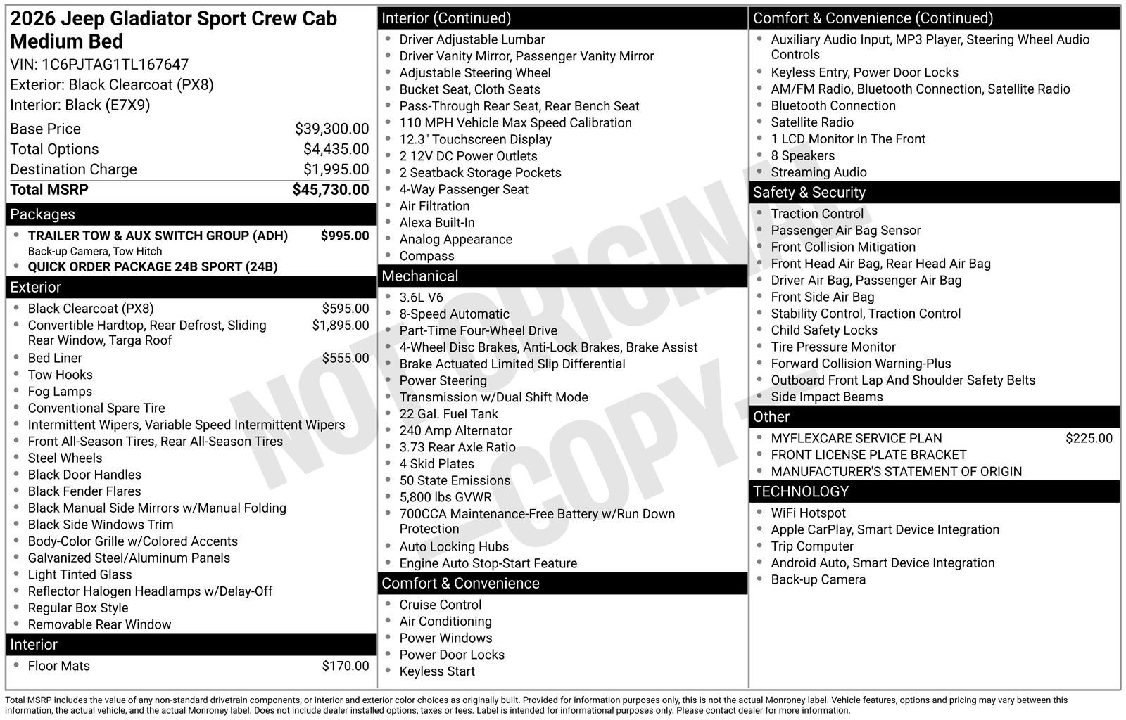 New 2026 Black Clear-Coat Exterior Paint Jeep Sport image 5