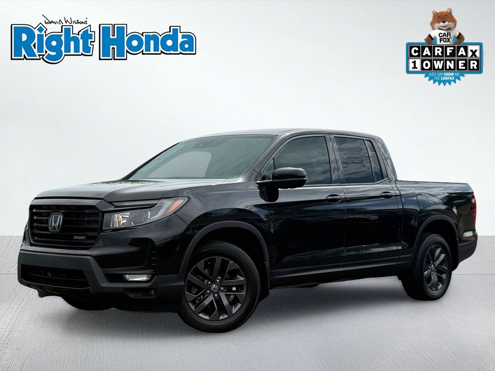 Black 2021 Honda Ridgeline Pickup Truck All-Wheel Drive 9-Speed Automatic