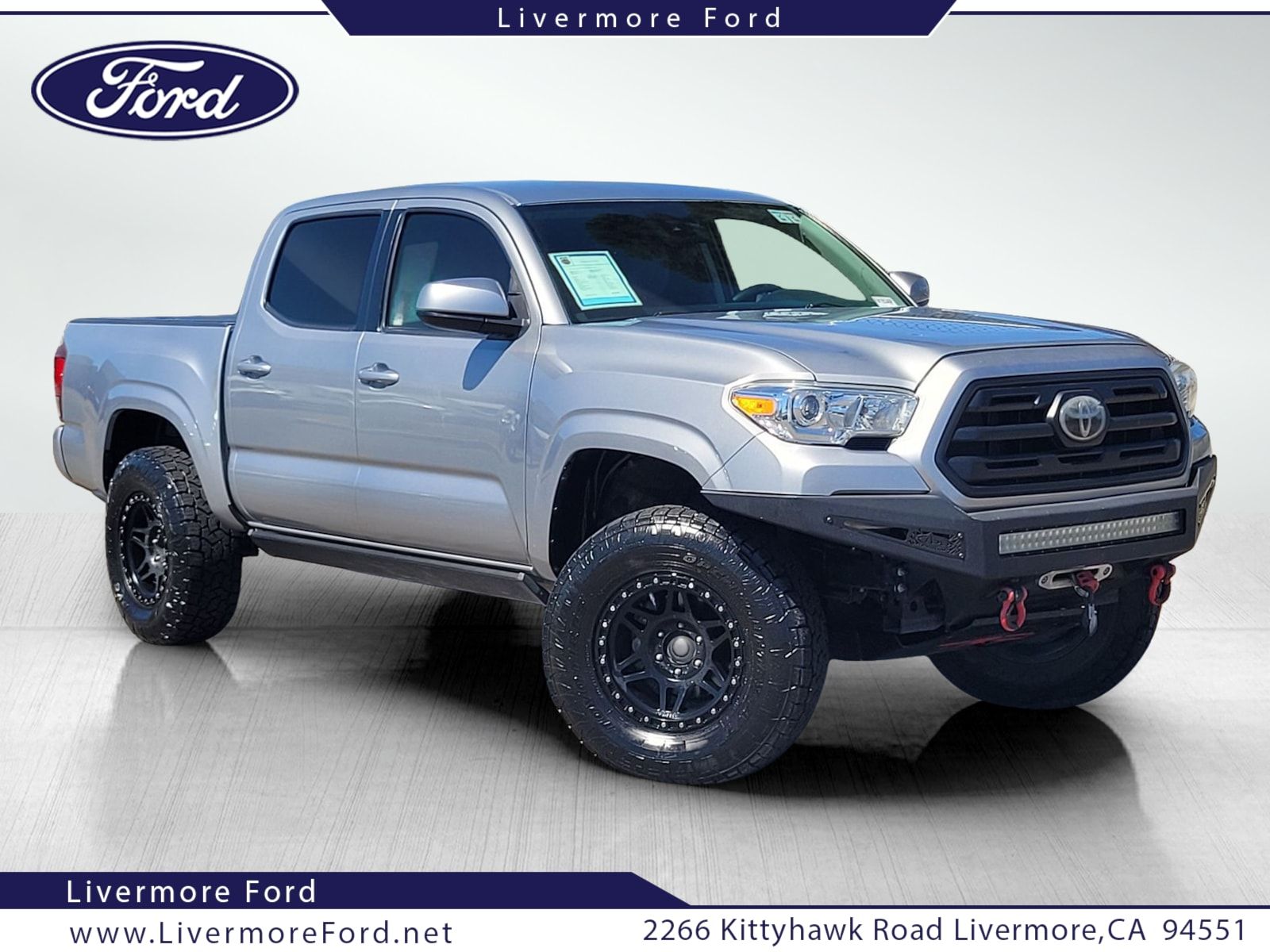 Silver Sky Metallic 2019 Toyota Tacoma Pickup Truck Four-Wheel Drive 6-Speed Automatic