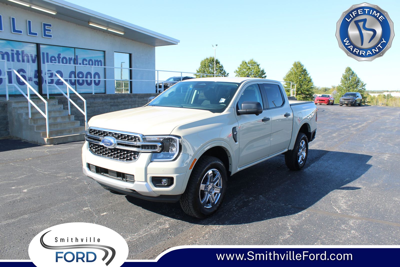 Desert Sand 2025 Ford Ranger XLT SuperCrew 4WD Pickup Truck Four-Wheel Drive Automatic