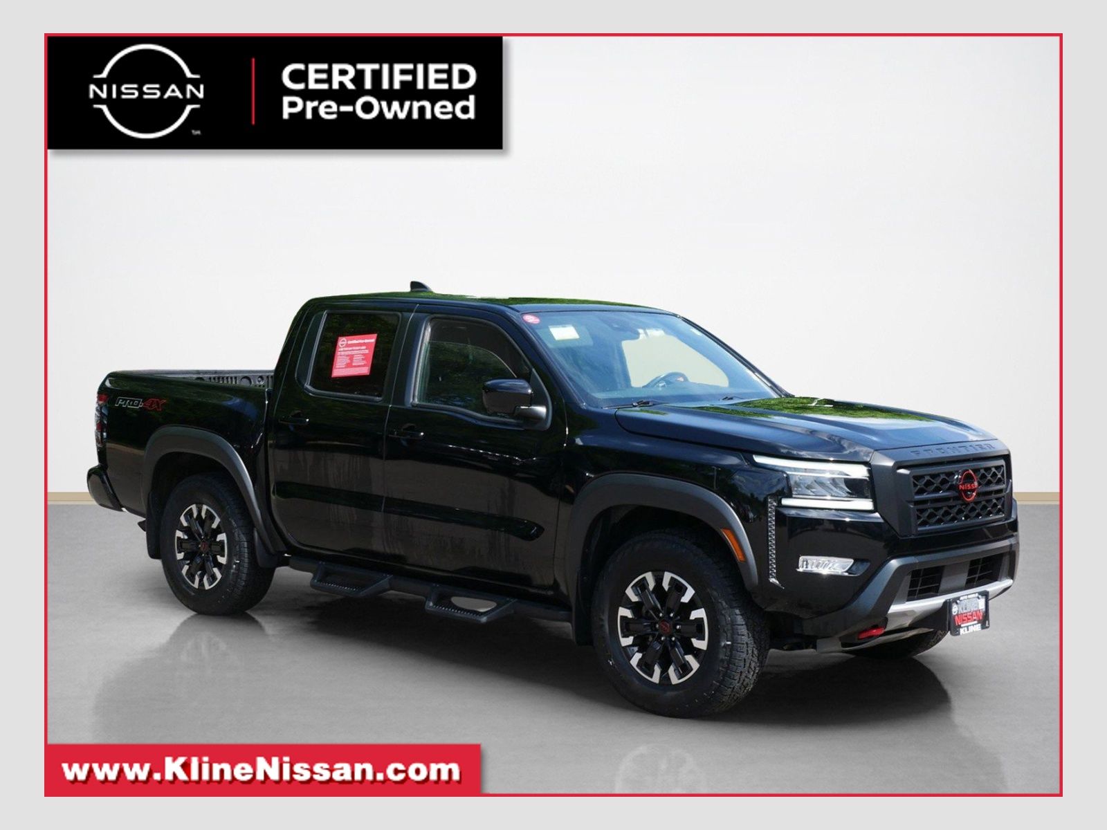Super Black 2023 Nissan Frontier Pickup Truck Four-Wheel Drive 9-Speed Automatic