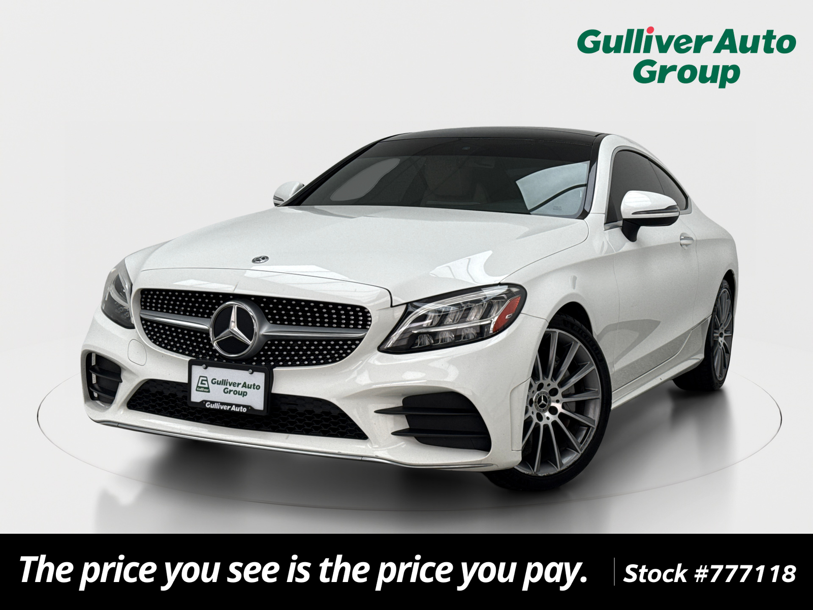 Polar White 2019 Mercedes-Benz C-Class Coupe Rear-Wheel Drive 9-Speed Automatic