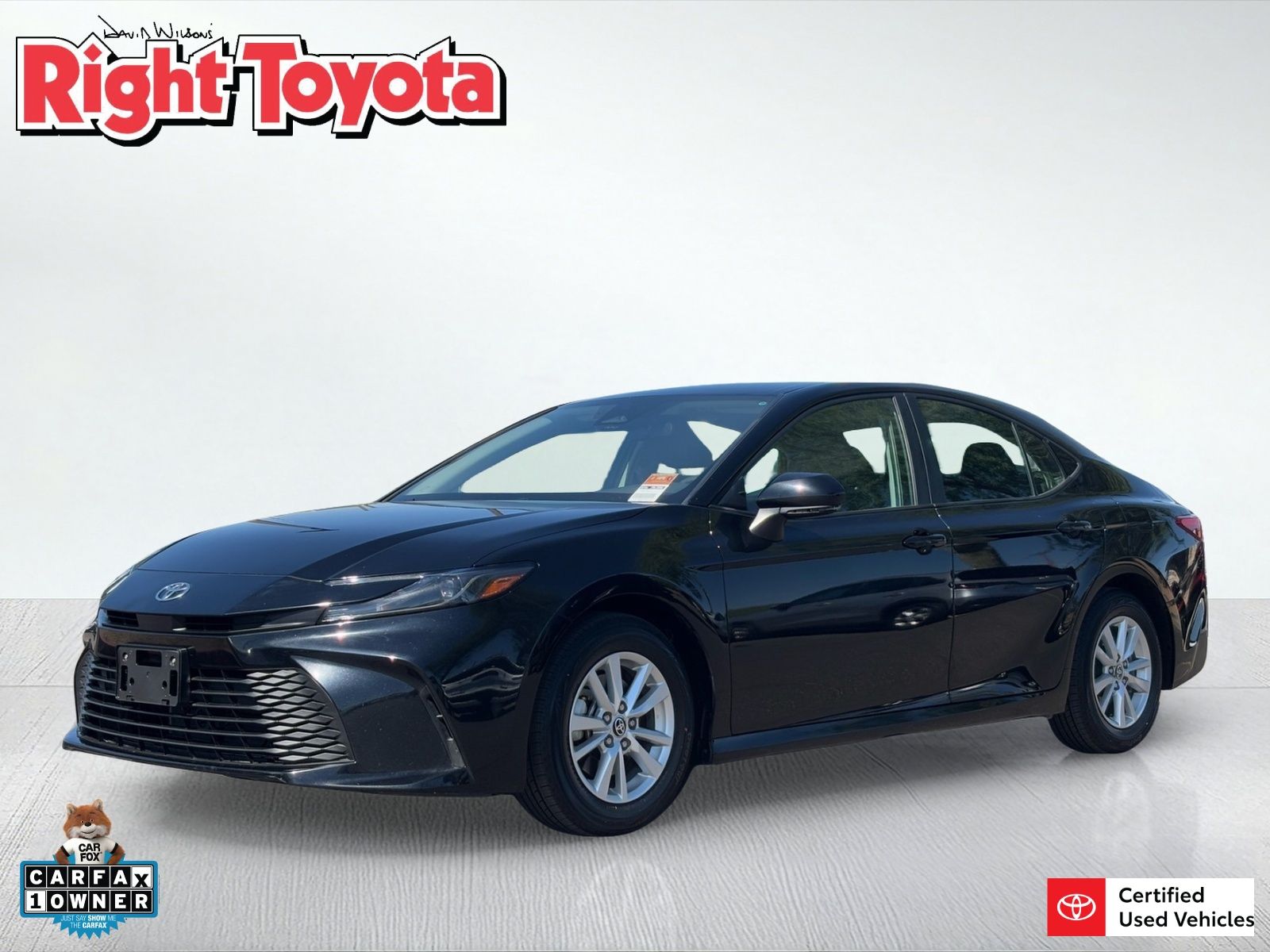 Midnight Black Metallic 2025 Toyota Camry LE FWD Sedan Front-Wheel Drive Continuously Variable Transmission