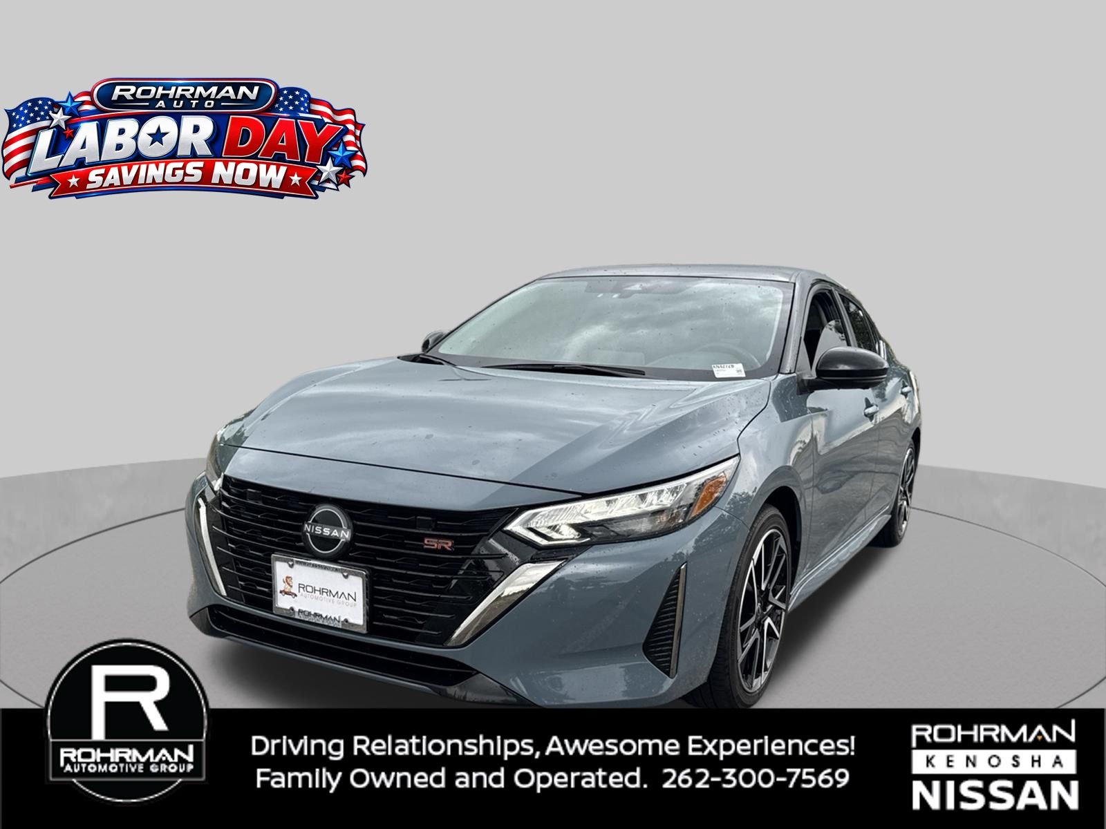 Atlantic Gray/Super Black 2025 Nissan Sentra Sedan Front-Wheel Drive Continuously Variable Transmission