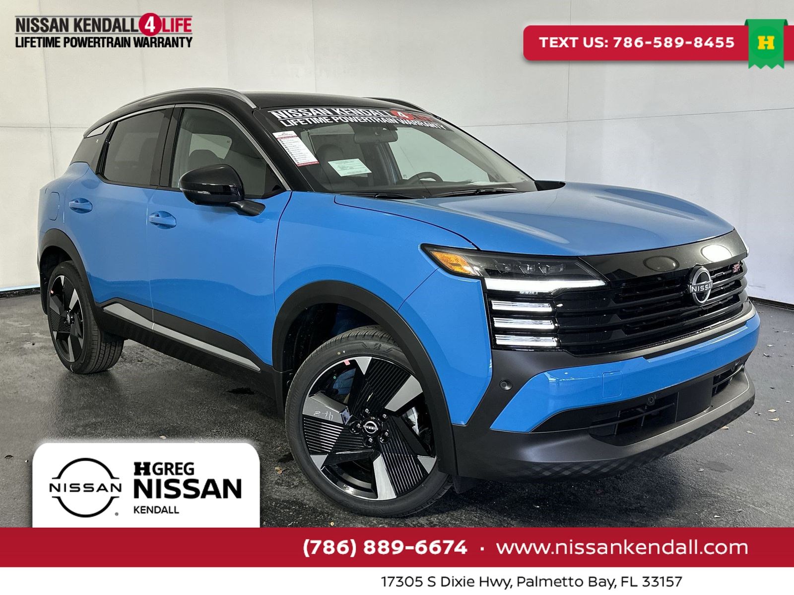 Arctic Ice Blue/Black 2026 Nissan Kicks SUV / Crossover Front-Wheel Drive Continuously Variable Transmission