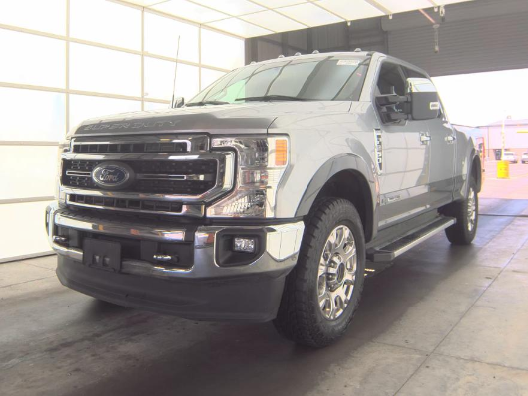 Iconic Silver Metallic 2022 Ford F-250 Super Duty Pickup Truck Four-Wheel Drive Automatic