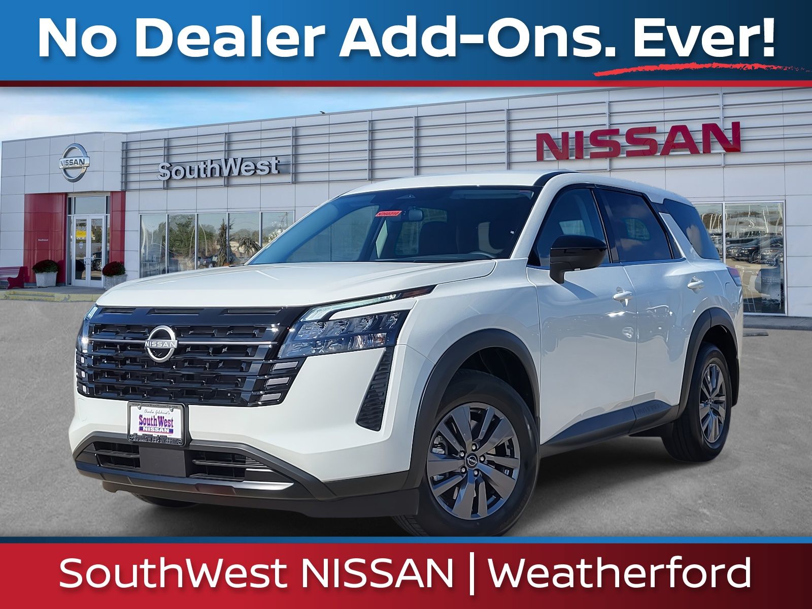 Glacier White 2026 Nissan Pathfinder S FWD SUV / Crossover Front-Wheel Drive 9-Speed Automatic