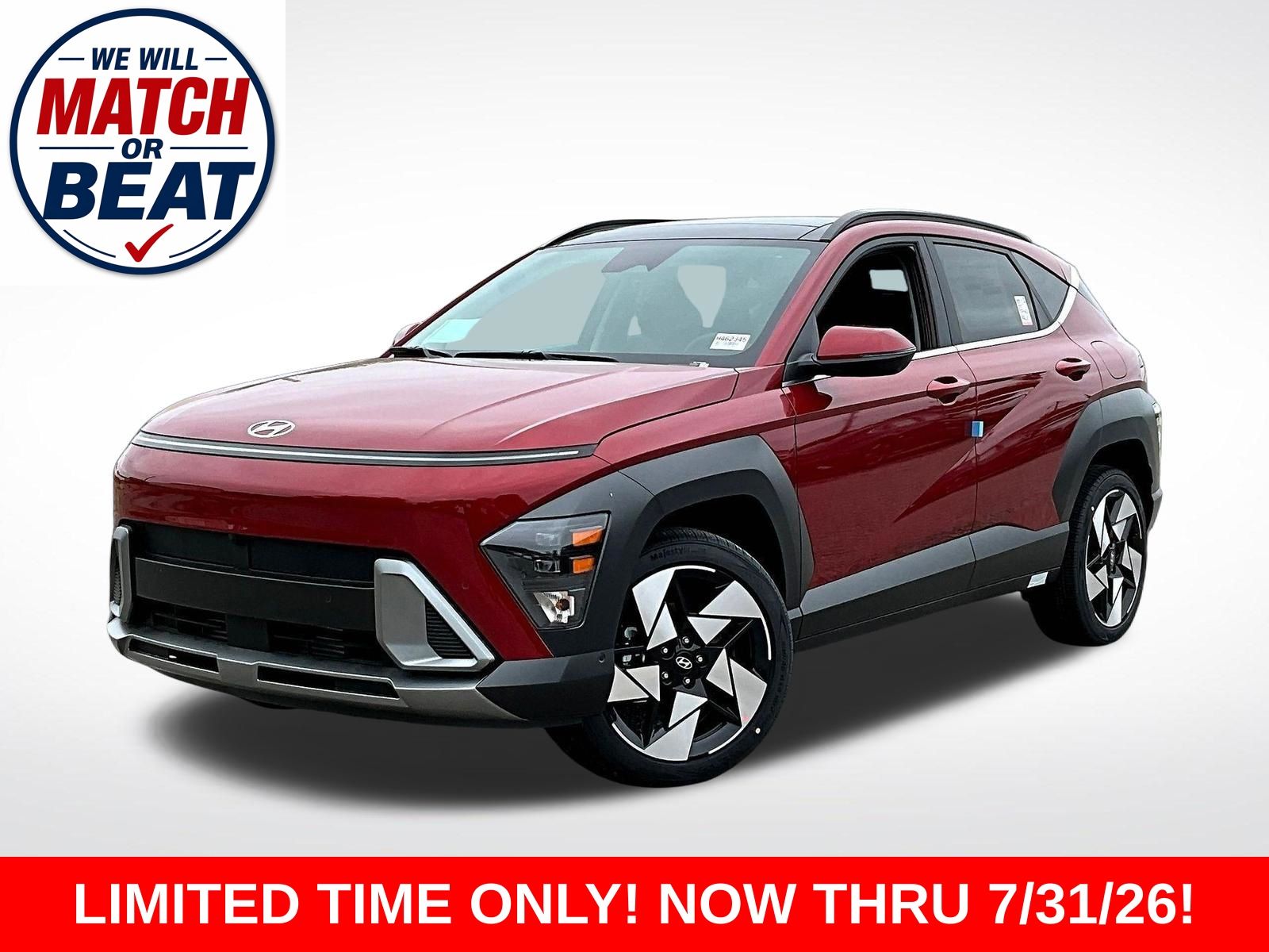 Ultimate Red Metallic 2026 Hyundai Kona SUV / Crossover All-Wheel Drive 8-Speed Automatic