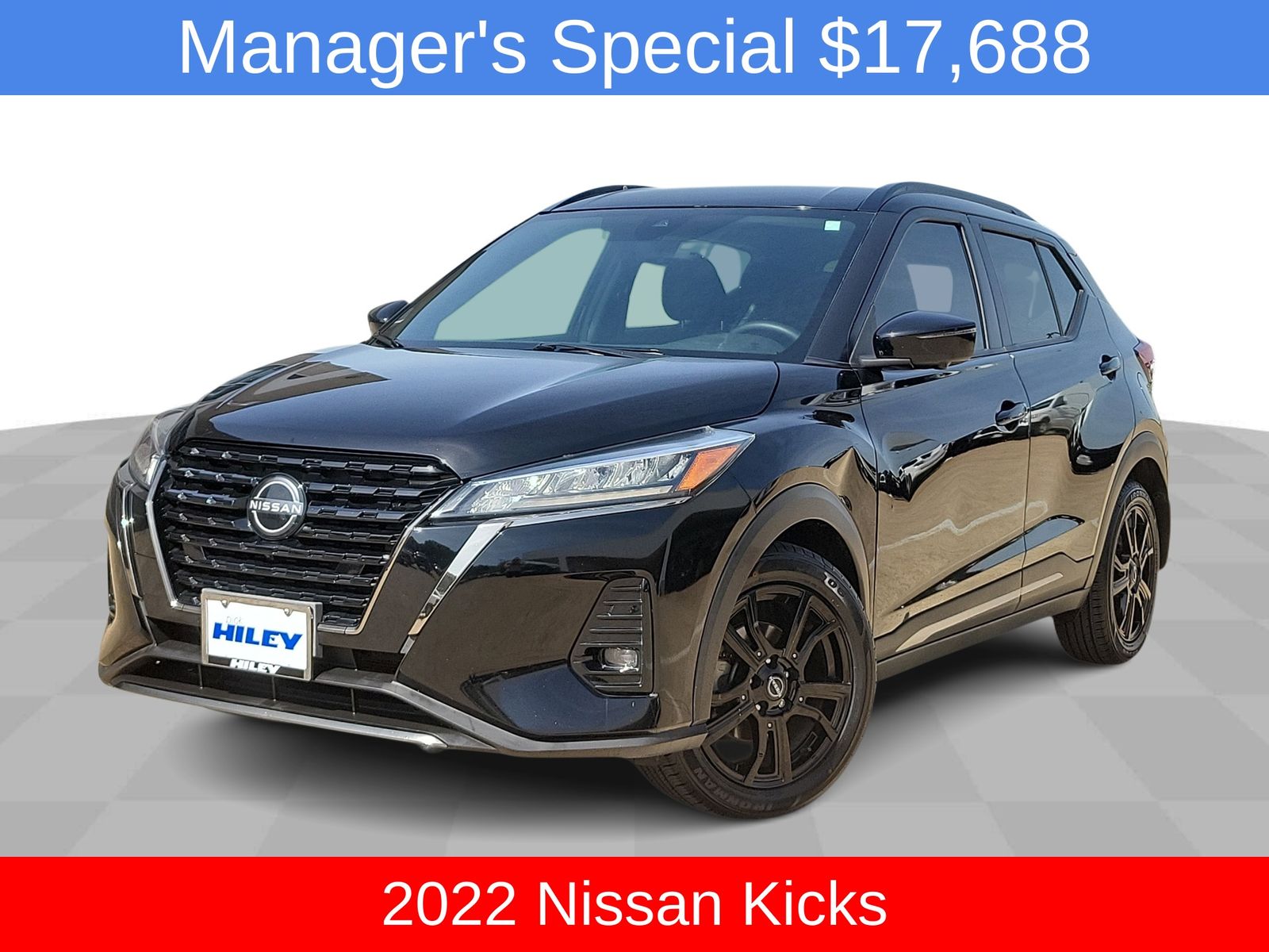 Super Black 2022 Nissan Kicks SUV / Crossover Front-Wheel Drive Continuously Variable Transmission