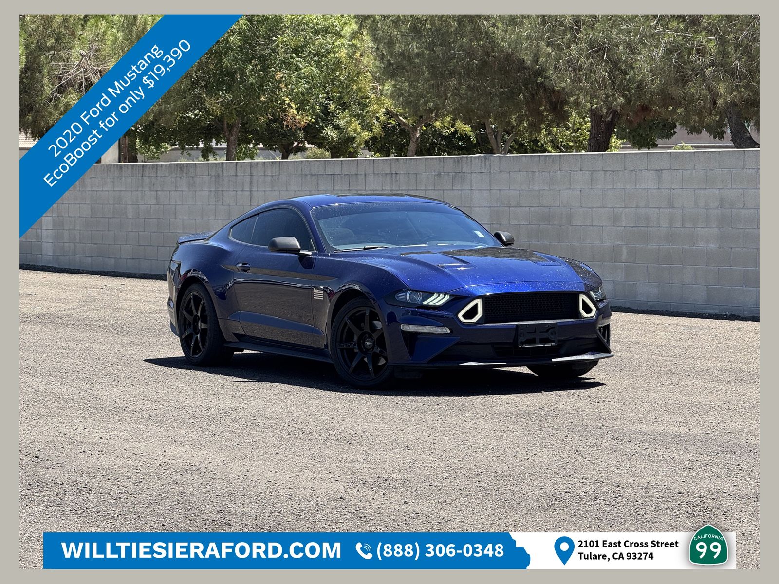 Kona Blue Metallic 2020 Ford Mustang Coupe Rear-Wheel Drive Automatic