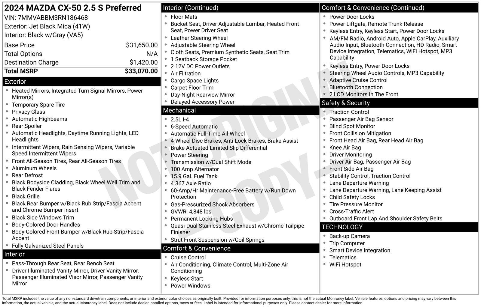 Used Car 2024 Mazda Cx-50  2.5 S Preferred Package For Sale Under $30,000 In Austin, Texas