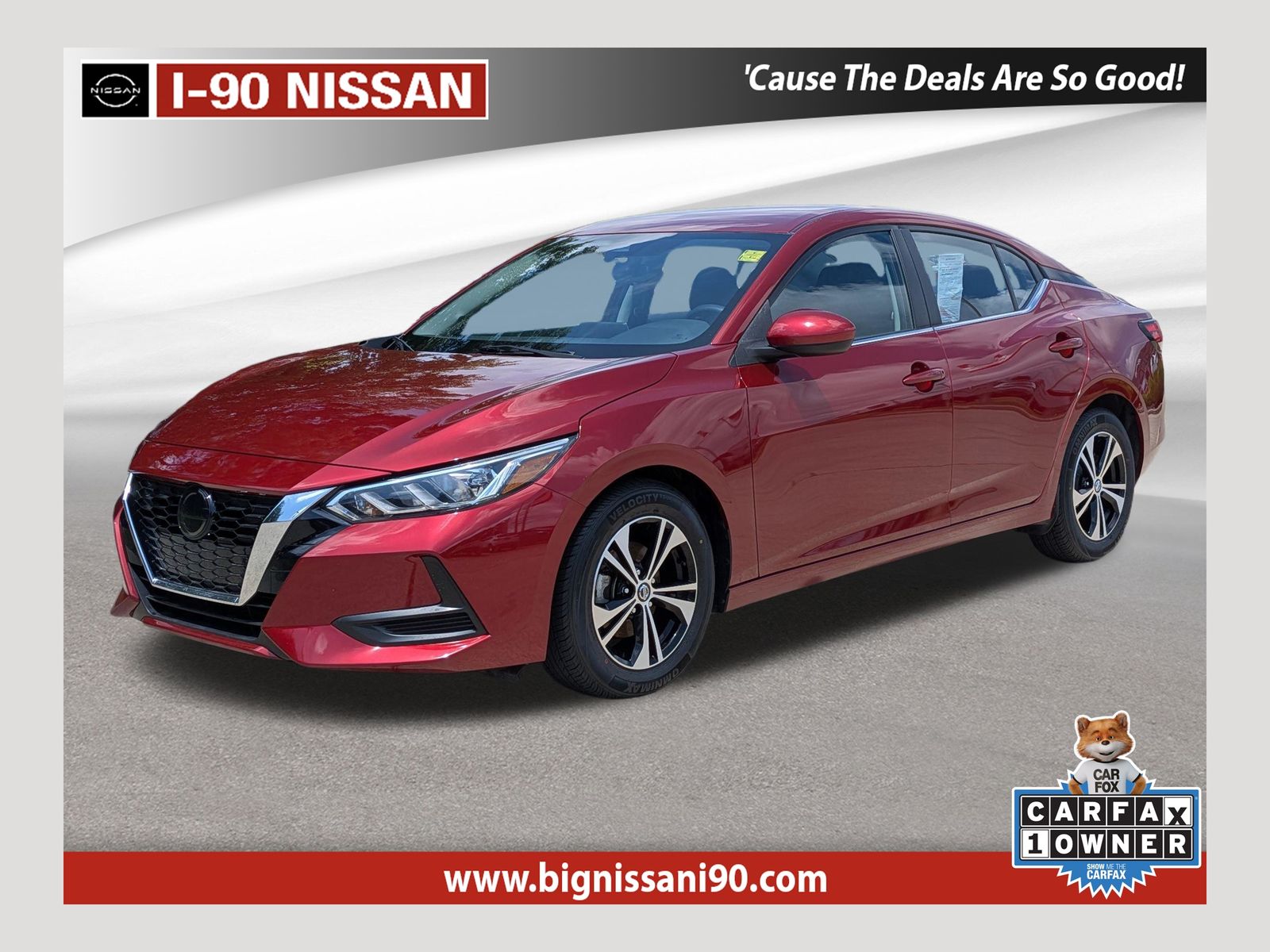 Red (Scarlet) 2023 Nissan Sentra SV FWD Sedan Front-Wheel Drive Continuously Variable Transmission