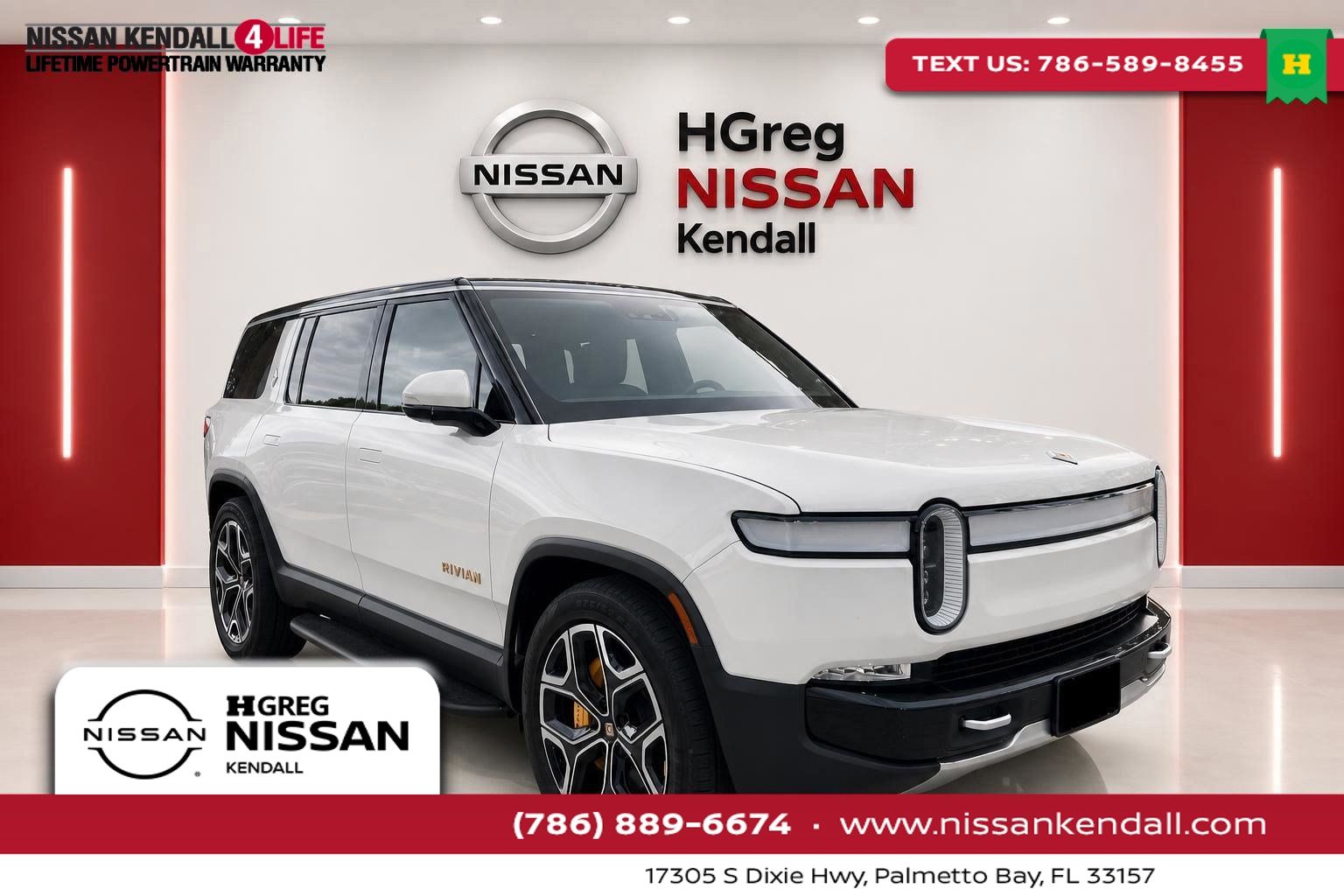 Glacier White 2023 Rivian R1S SUV / Crossover All-Wheel Drive 1-Speed Automatic