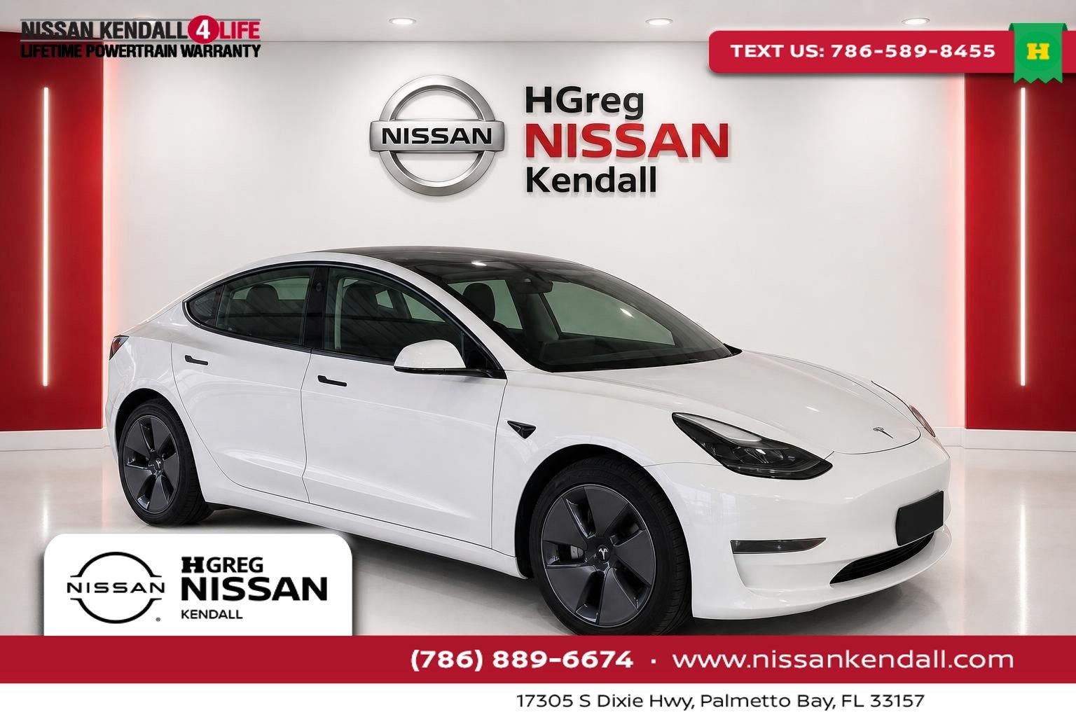 White 2023 Tesla Model 3 Sedan All-Wheel Drive 1-Speed Automatic