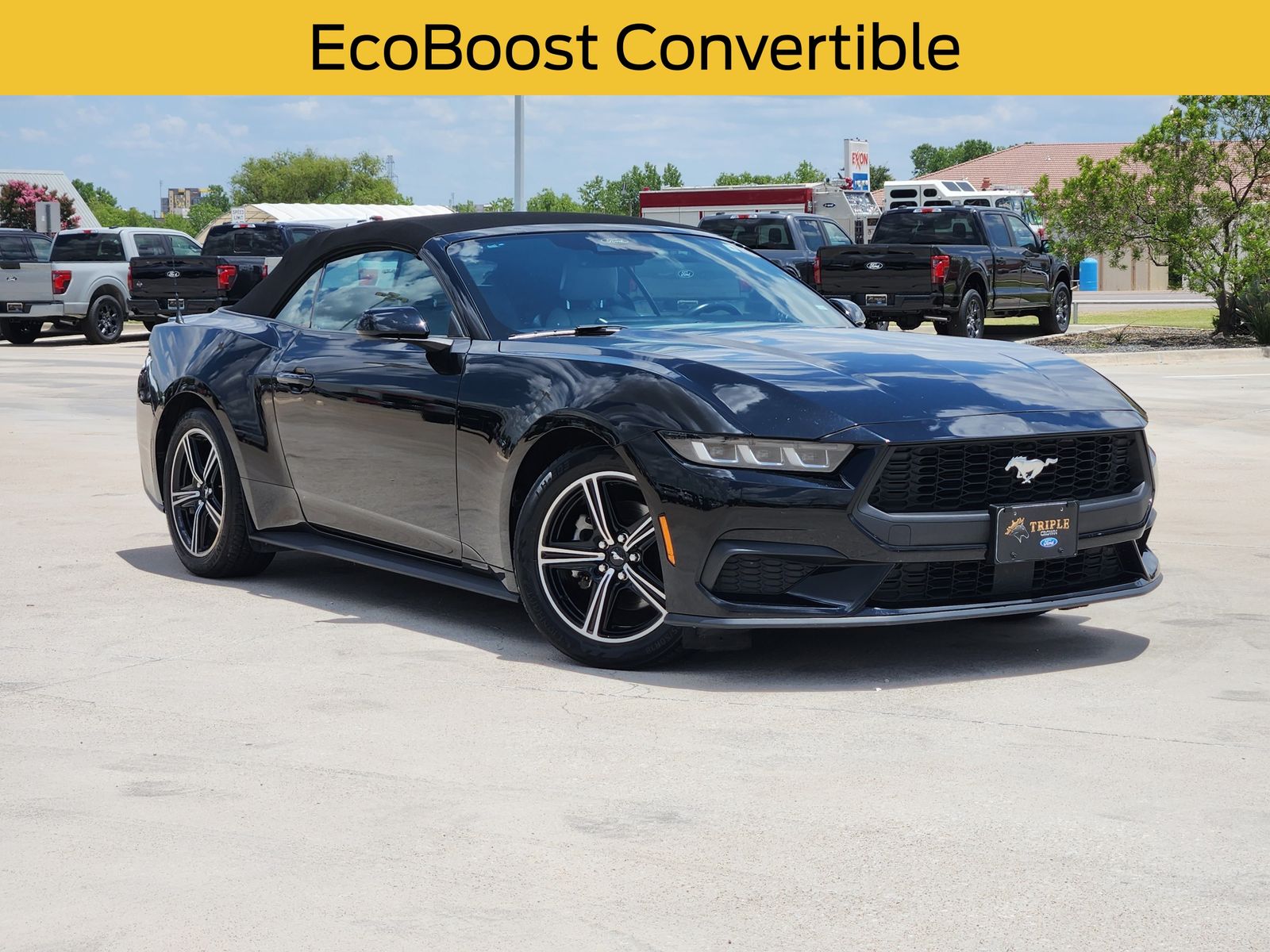 Shadow Black 2024 Ford Mustang Convertible Rear-Wheel Drive Automatic