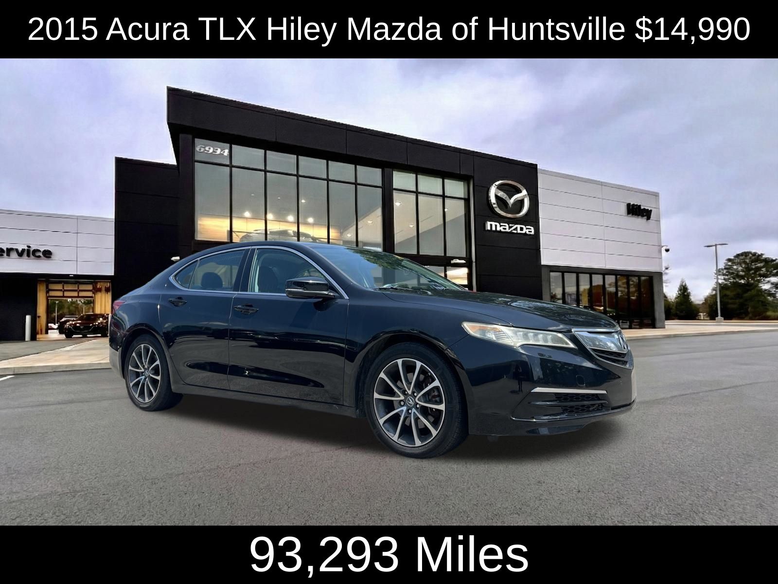Black 2015 Acura TLX Sedan Front-Wheel Drive 9-Speed Automatic