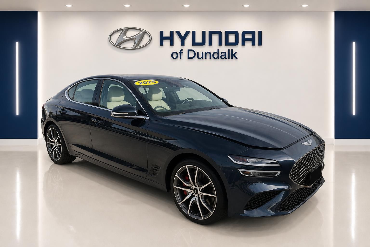 Blue 2025 Genesis G70 Sedan Rear-Wheel Drive 8-Speed Automatic