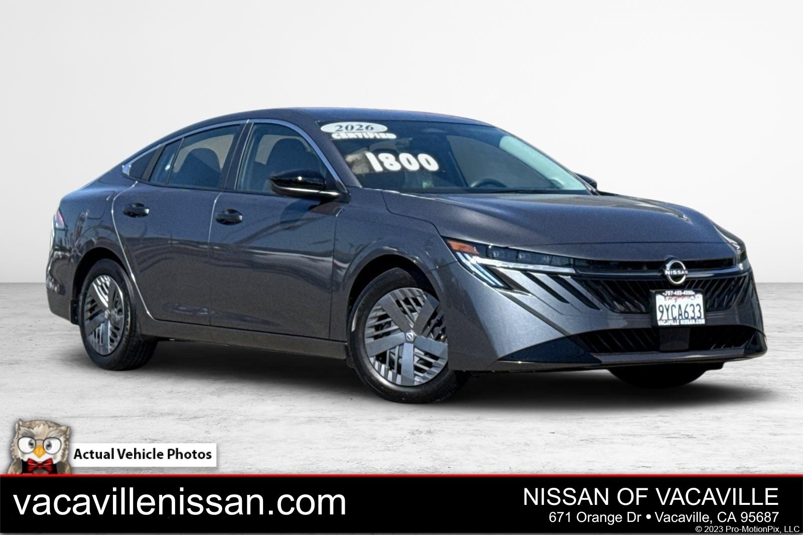Gray (Gun Metallic) 2026 Nissan Sentra Sedan Front-Wheel Drive Continuously Variable Transmission