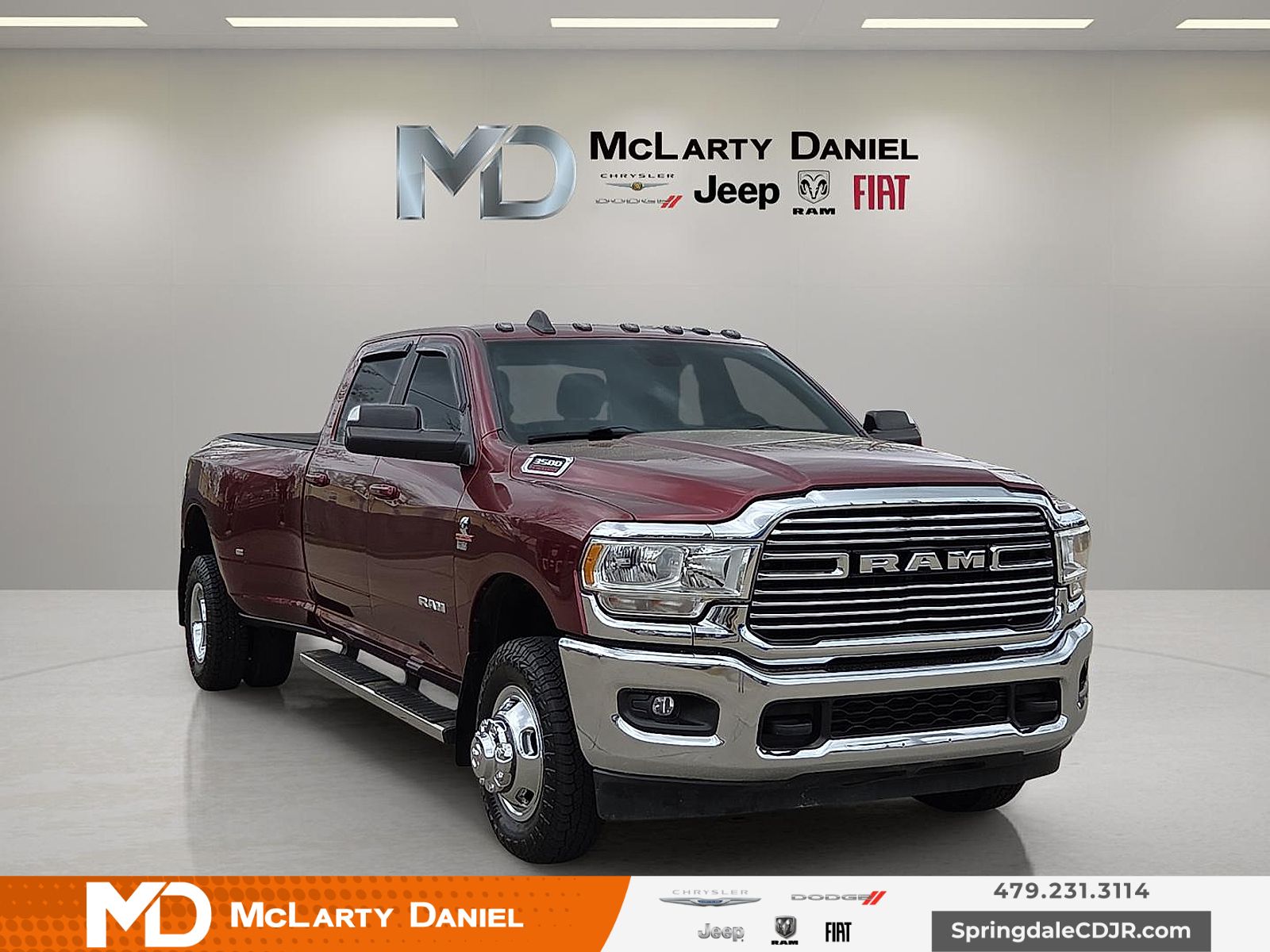 Delmonico Red Pearlcoat 2021 RAM 3500 Big Horn Crew Cab LB DRW 4WD Pickup Truck Four-Wheel Drive 6-Speed Automatic