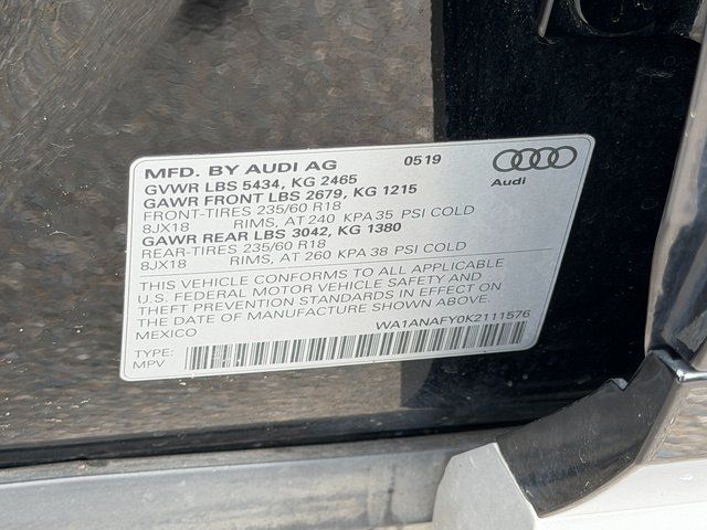 Used 2019 Brilliant Black Audi 2.0T Premium image 39