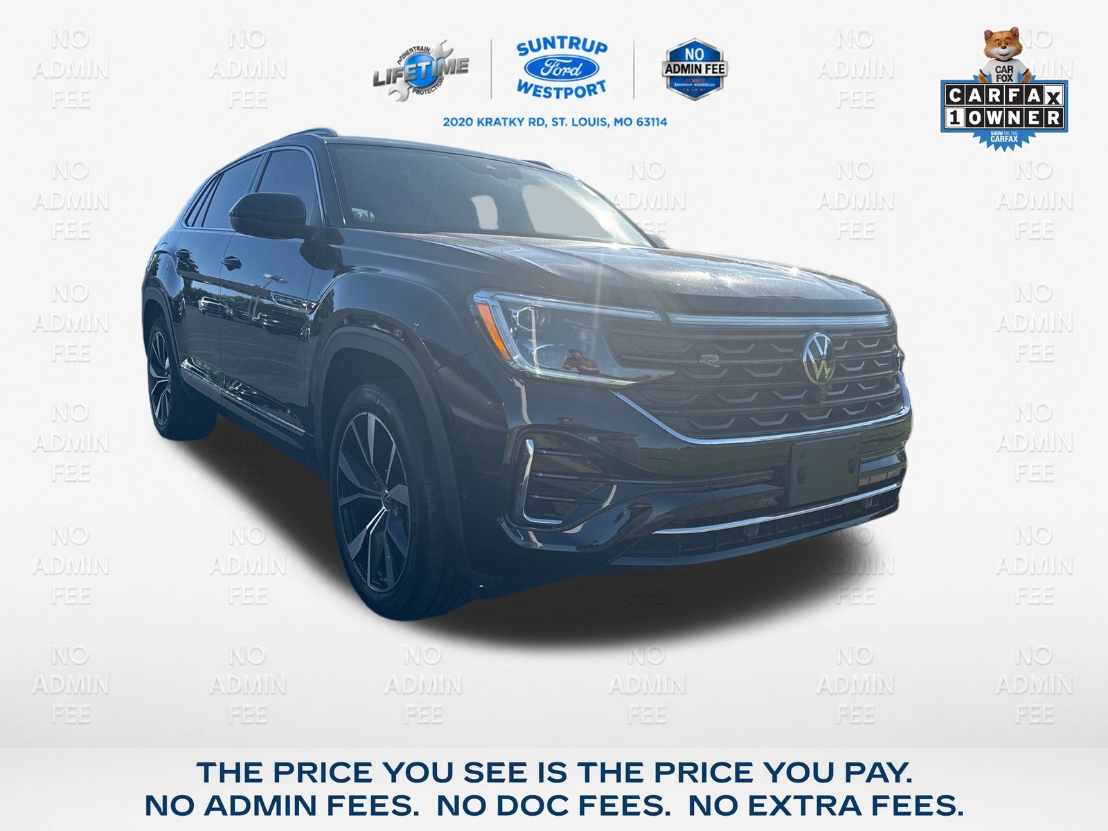 Deep Black Pearl 2025 Volkswagen Atlas Cross Sport SUV / Crossover All-Wheel Drive 8-Speed Automatic
