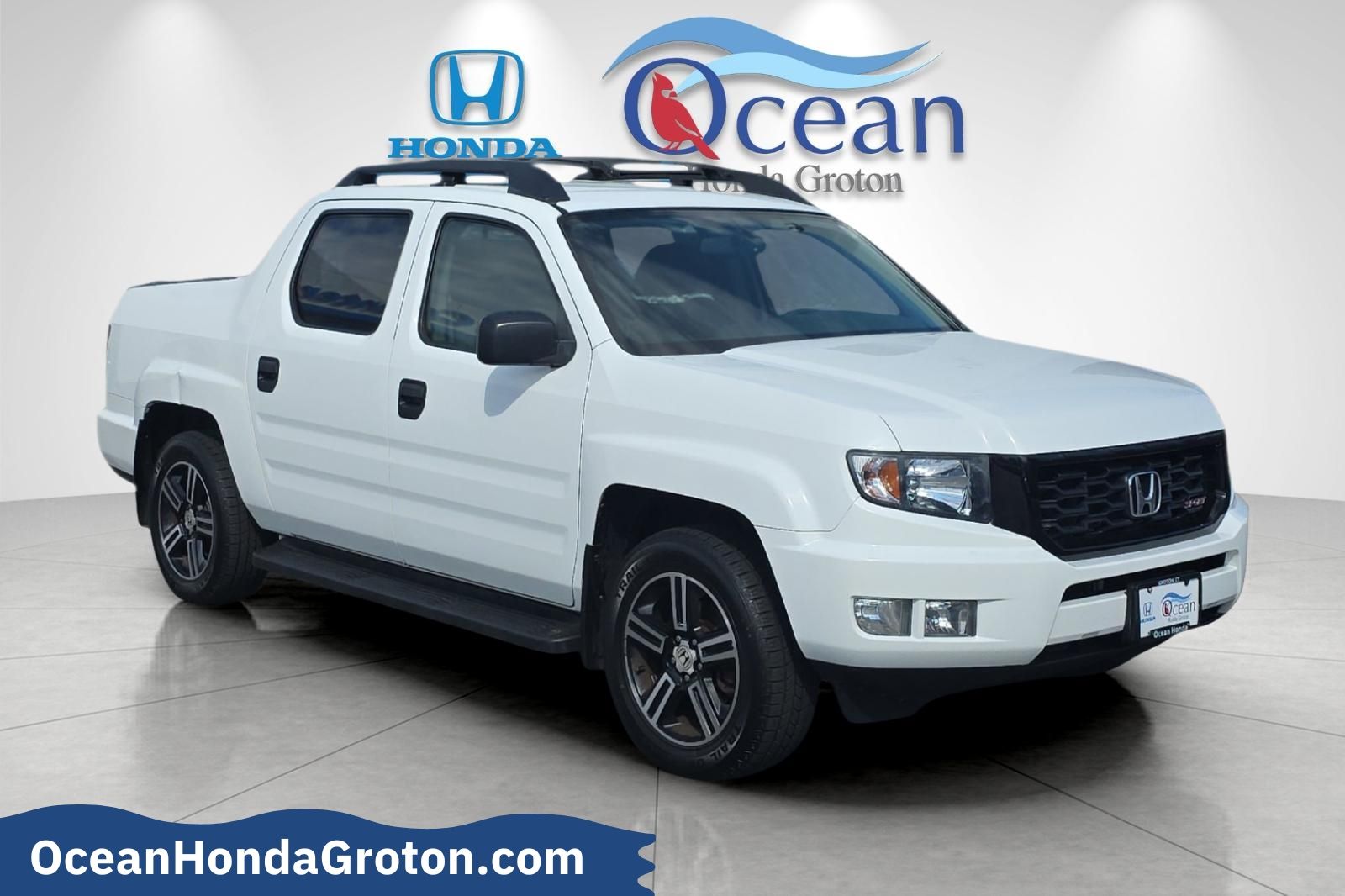 White 2013 Honda Ridgeline Sport Pickup Truck Four-Wheel Drive 5-Speed Automatic
