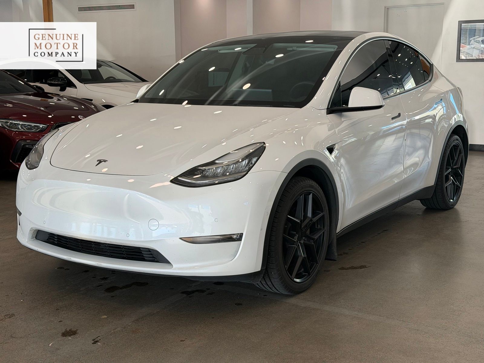 Pearl White Multi-Coat 2021 Tesla Model Y Long Range AWD SUV / Crossover All-Wheel Drive 1-Speed Automatic