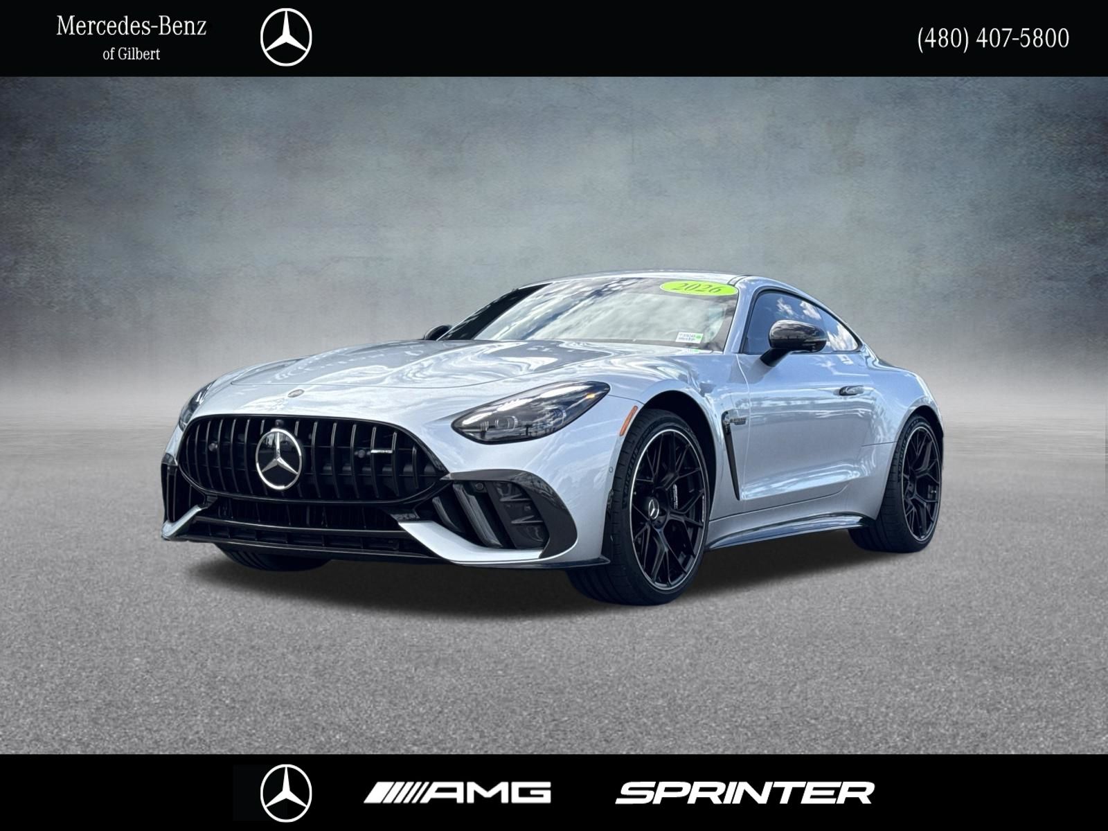 Cirrus Silver Metallic 2026 Mercedes-Benz AMG GT Coupe All-Wheel Drive 9-Speed Automatic