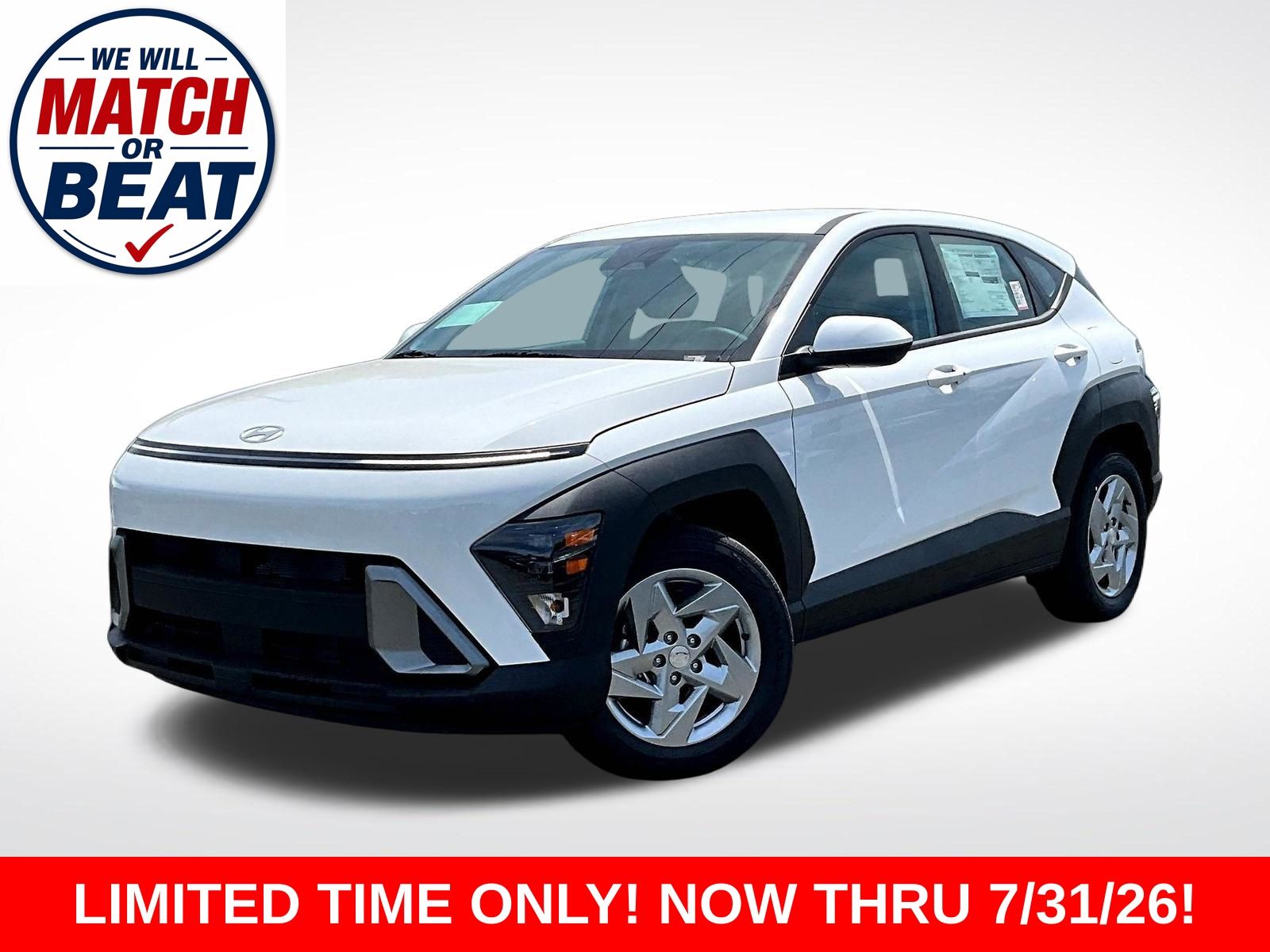 Atlas White 2026 Hyundai Kona SUV / Crossover Front-Wheel Drive Continuously Variable Transmission