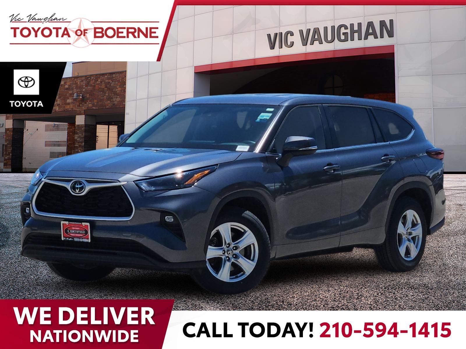 Magnetic Gray Metallic 2025 Toyota Highlander SUV / Crossover Front-Wheel Drive 8-Speed Automatic