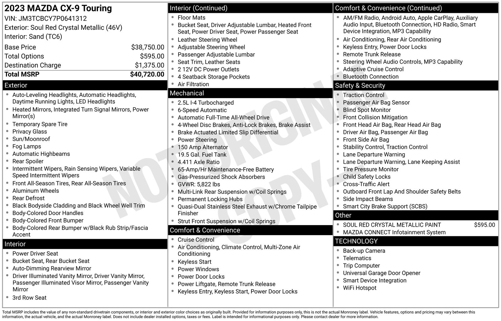 Used Car 2023 Mazda Cx-9  Touring For Sale Under $30,000 In Austin, Texas